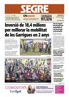 INVERSIÓ DE 18,4 MILIONS PER MILLORAR LA MOBILITAT DE LES GARRIGUES EN 2 ANYS