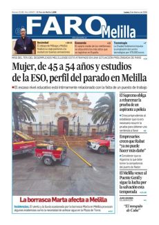LA BORRASCA MARTA AFECTA A MELILLA CON FUERTES RACHAS DE VIENTO